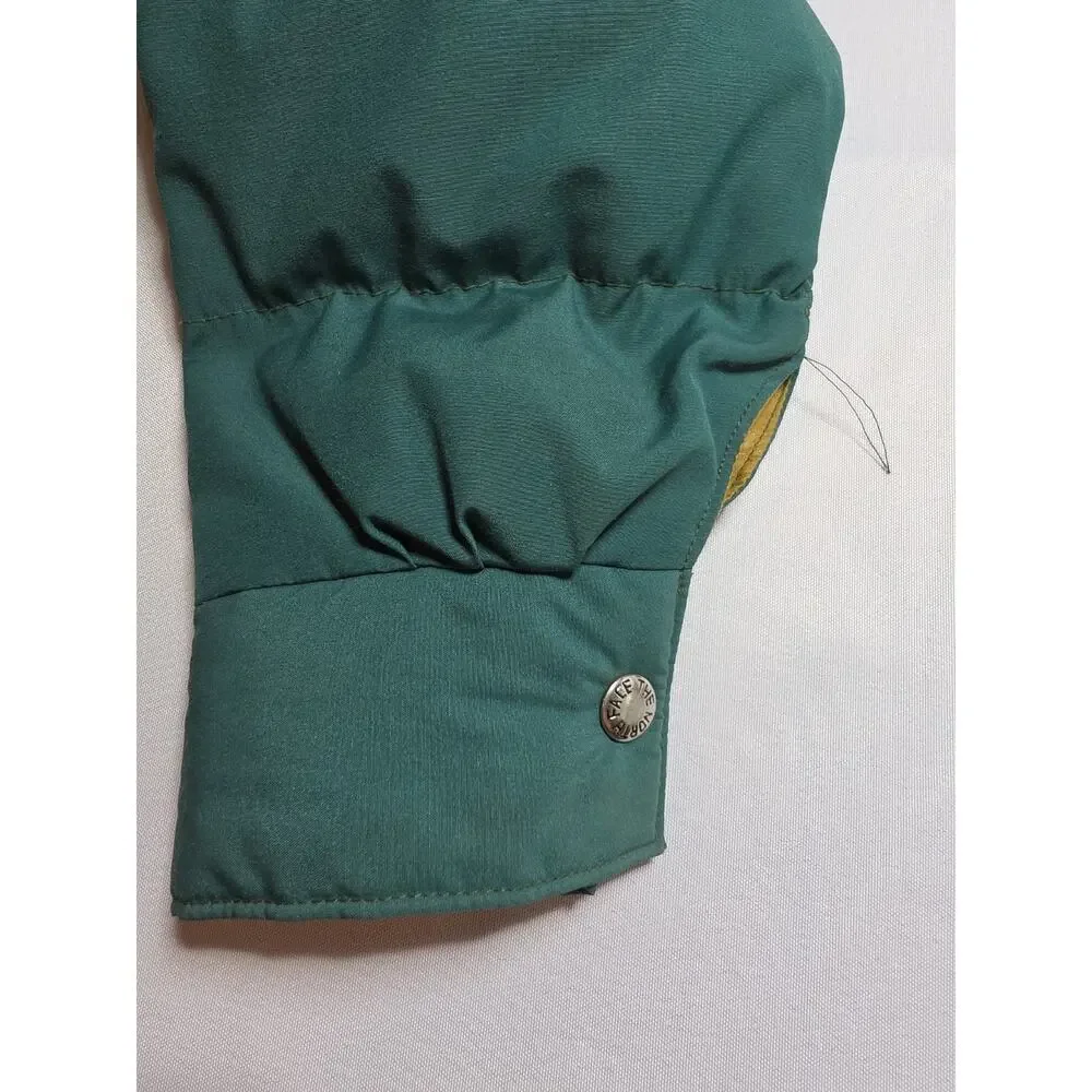 Vintage 70s 80s The North Face Quilted Puffer Green Jacket Brown Label Men's M